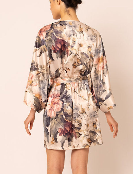 Mari M Winter Bloom Short Kimono