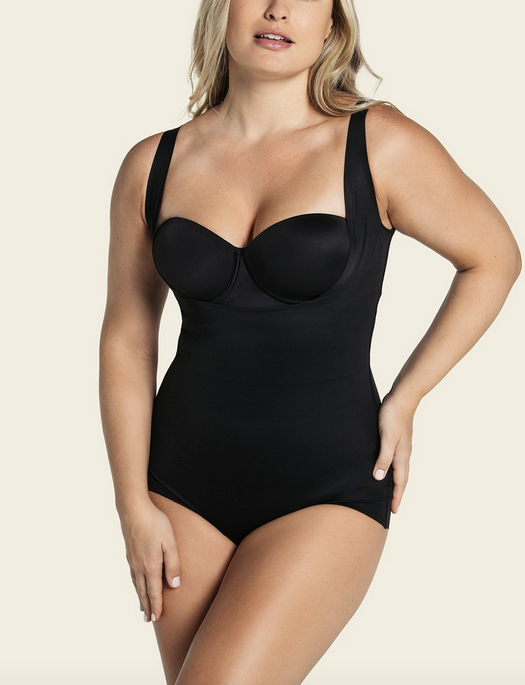 Leonisa Plunge Back Classic Sculpting Firm Compression Body Shaper