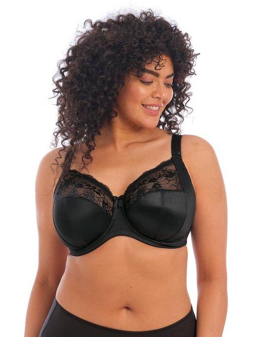 Elomi Morgan Underwire Banded Stretch Lace Bra, BLACK BRA - BASIC - CLASSIC ELOMI 