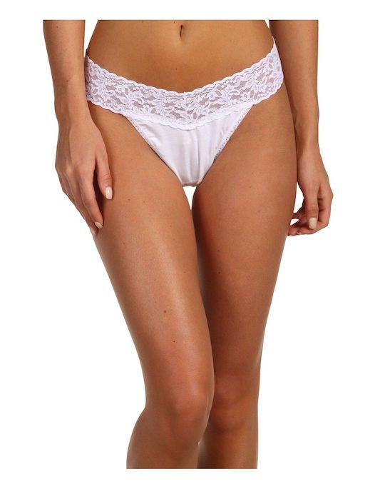 Hanky Panky Cotton with a Conscience Original Rise Thong PANTY - THONG - ODD Hanky Panky WHITE O/S 