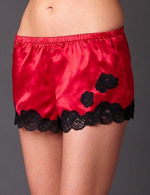 Julianna Rae Le Tresor Silk Tap Pant SLEEPWEAR - SHORTS JULIANNA RAE SCARLET LG 