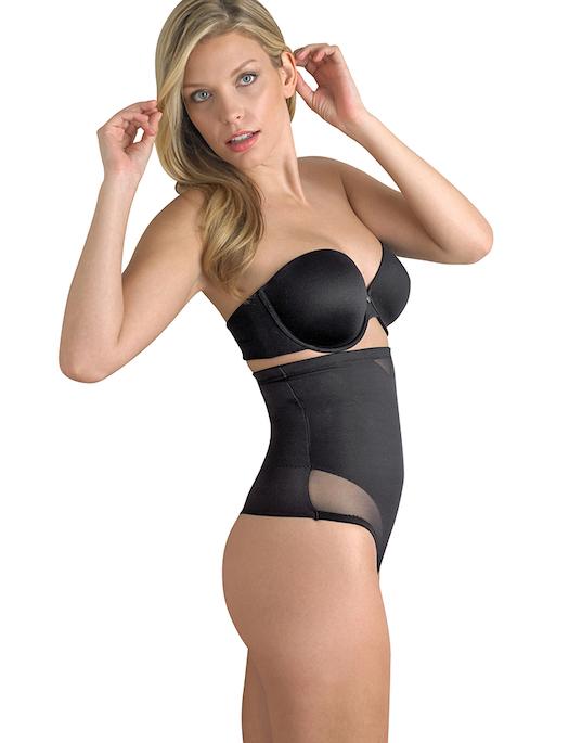 Miraclesuit Shapewear Sexy Sheer Shaping Hi Waist Thong SHAPEWEAR - PANTY - HW Miraclesuit Shapewear BLACK XL 