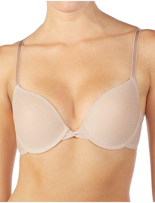 On Gossamer Bump It Up Push Up Bra BRA - BASIC - T-SHIRT ON GOSSAMER CHAMPAGNE 36D 