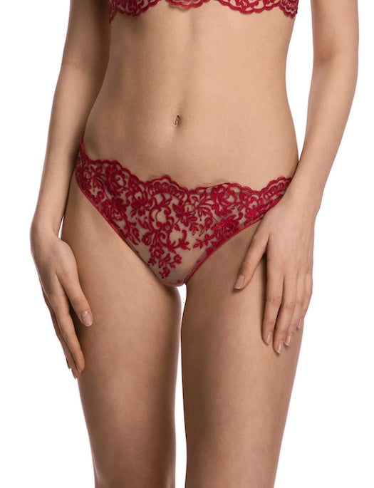 ID Sarrieri Royal Jewel Brazilian Bikini PANTY - BIKINI - FASHION I.D. SARRIERI DARK RED XL 