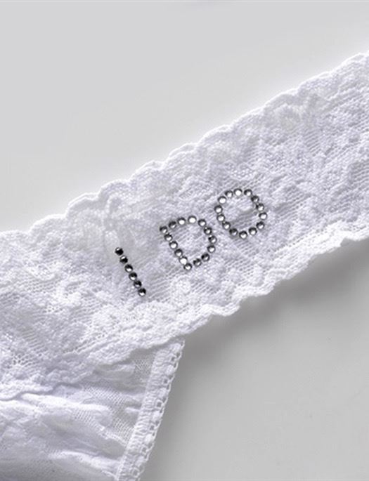 Hanky Panky "I Do" Signature Lace Original Rise Thong PANTY - THONG - ODD Hanky Panky WHITE I DO O/S 