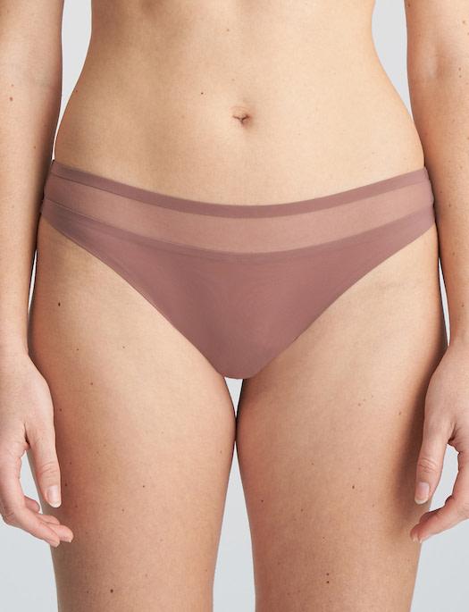 Marie Jo L'Aventure Louie Thong PANTY - THONG - BASIC MARIE JO SATIN TAUPE 2X 