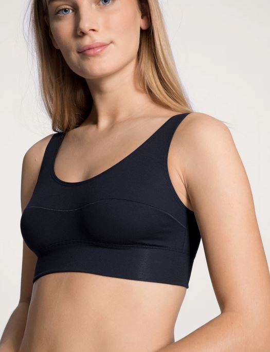 Calida Elastic Wireless Bralette BRA - BASIC - BRALETTE CALIDA DARK LAPIS BLUE LG 