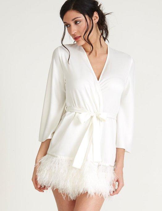 The Rya Collection Swan Cover Up SLEEPWEAR - ROBE - ROBE 2 ($101-$200) Rya Collection IVORY XL 