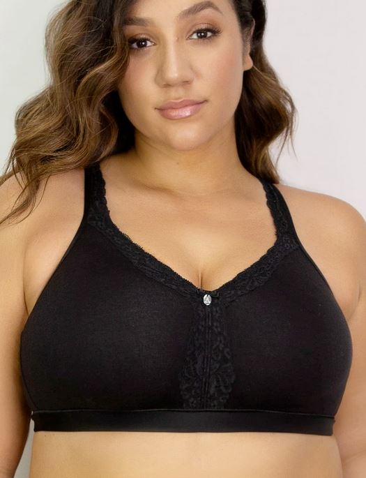 Curvy Couture Cotton Luxe Unlined Wire Free Bra BRA - BASIC - SOFTCUP Curvy Couture 