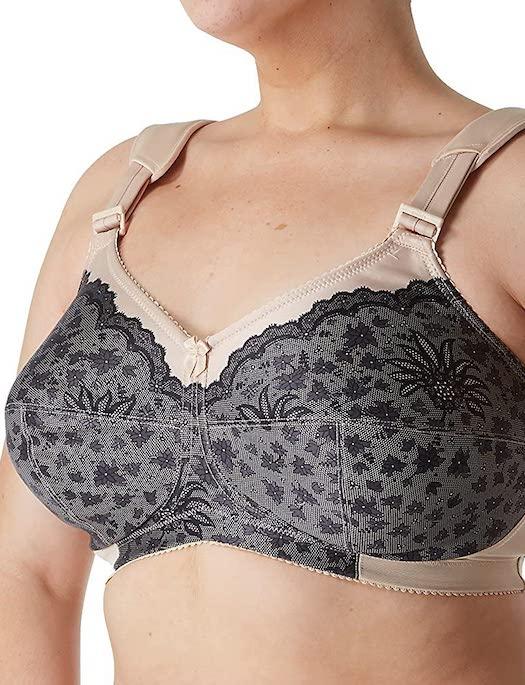 Elila Printed Full Coverage Softcup Bra BRA - BASIC - SOFTCUP ELILA BLK LACE 42J 