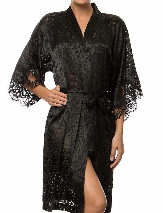 Lise Charmel Dressing Floral Silk Burnout Robe