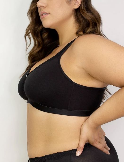 Curvy Couture Cotton Luxe Unlined Wire Free Bra BRA - BASIC - SOFTCUP Curvy Couture 