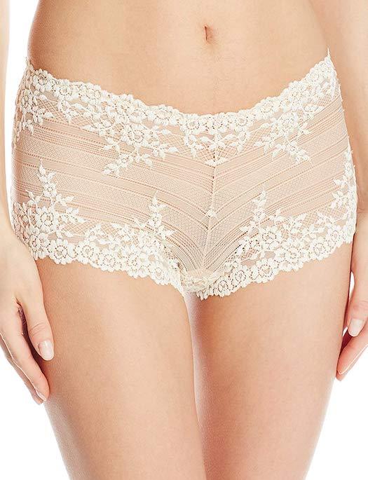 Wacoal Embrace Lace Boyshort PANTY - BOYSHORT - ODD WACOAL SAND/IVORY XL 