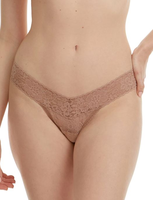 Hanky Panky Low Rise Daily Lace PANTY - THONG - ODD Hanky Panky TAUPE O/S 