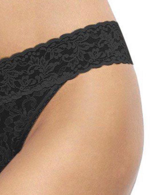 Hanky Panky Signature Lace Low Rise Thong PANTY - THONG - ODD Hanky Panky BLACK O/S 