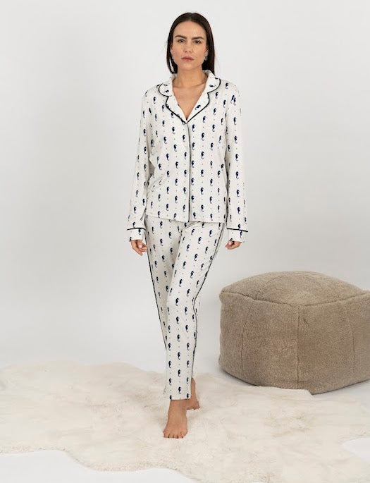 Aspen Dream Bamboo Slim Silhouette Long Set SLEEPWEAR - PAJAMAS - PAJAMAS 2 ($101-$200) Aspen Dream 