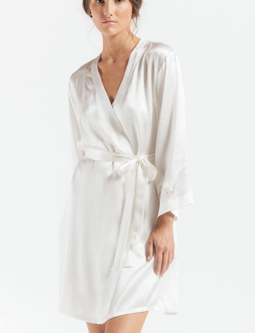 NK Imode Morgan Short Silk Robe SLEEPWEAR - ROBE - REP NK 