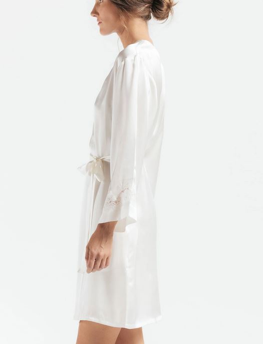 NK Imode Morgan Short Silk Robe SLEEPWEAR - ROBE - REP NK 