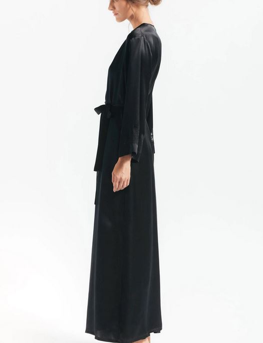 NKimode Morgan Long Silk Robe SLEEPWEAR - ROBE - ROBE 4 ($301-$500) NK 