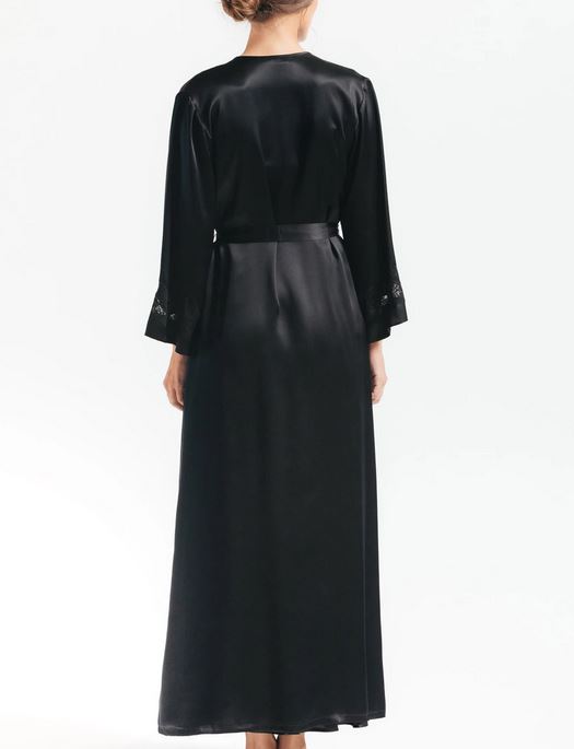 NKimode Morgan Long Silk Robe SLEEPWEAR - ROBE - ROBE 4 ($301-$500) NK 
