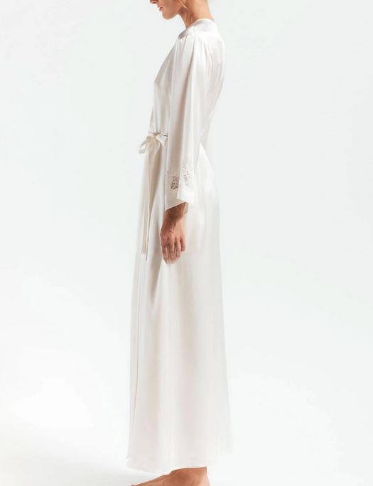 NKimode Morgan Long Silk Robe SLEEPWEAR - ROBE - ROBE 4 ($301-$500) NK 