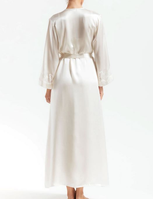 NKimode Morgan Long Silk Robe SLEEPWEAR - ROBE - ROBE 4 ($301-$500) NK 