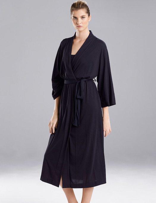 Natori Shangri-La Robe SLEEPWEAR - ROBE - REP Natori Lingerie BLACK MD 