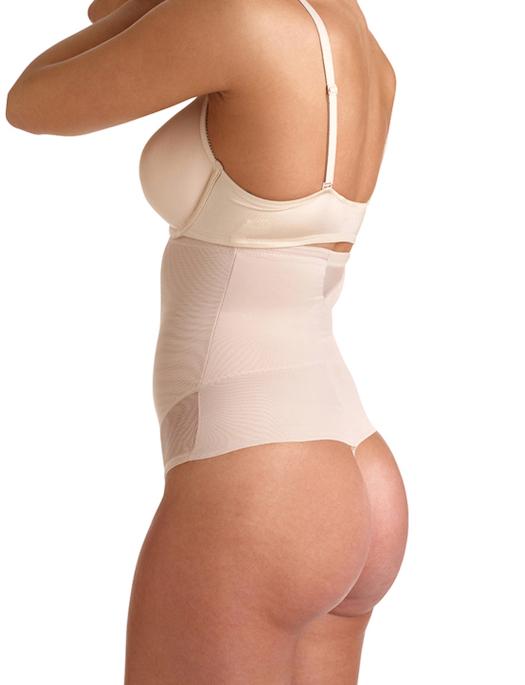 Miraclesuit Sexy Sheer Shaping Hi-Waist Brief- Black/Nude