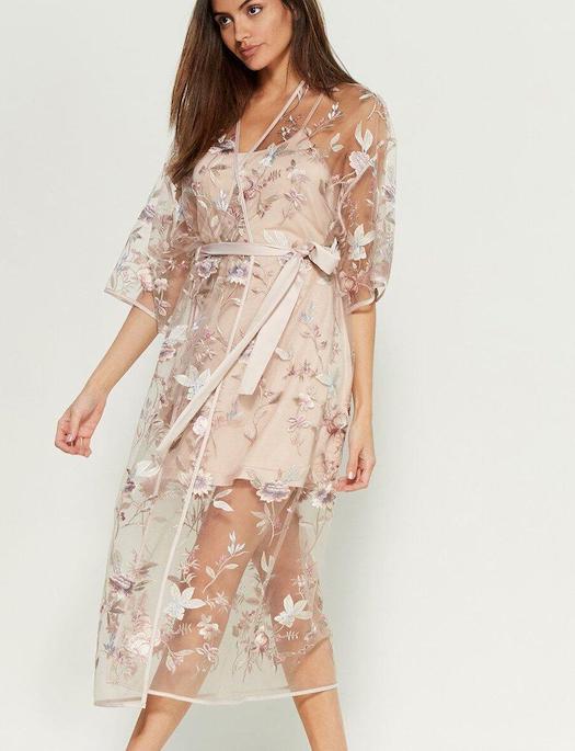 Rya Collection Stunning Robe SLEEPWEAR - ROBE - ROBE 2 ($101-$200) Rya Collection SEPIA ROSE XL 