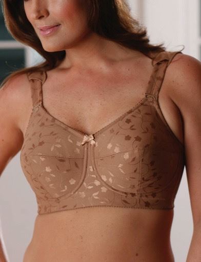 Elila Jacquard Soft Cup Bra, MOCHA BRA - BASIC - SOFTCUP ELILA 