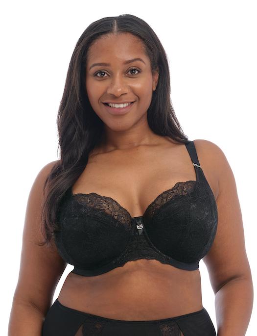 Elomi Brianna Underwire Padded Half Cup Bra BRA - BASIC - CLASSIC ELOMI BLACK 36HH 