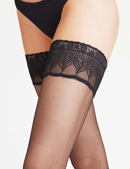 Falke Lunelle 8 Denier Stay Up Thigh Highs ACCESSORIES - HOSIERY FALKE BLACK I 