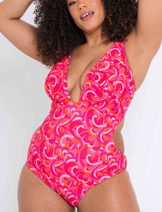 Curvy Kate Swim Retro Wave Nonwire One Piece Swimsuit