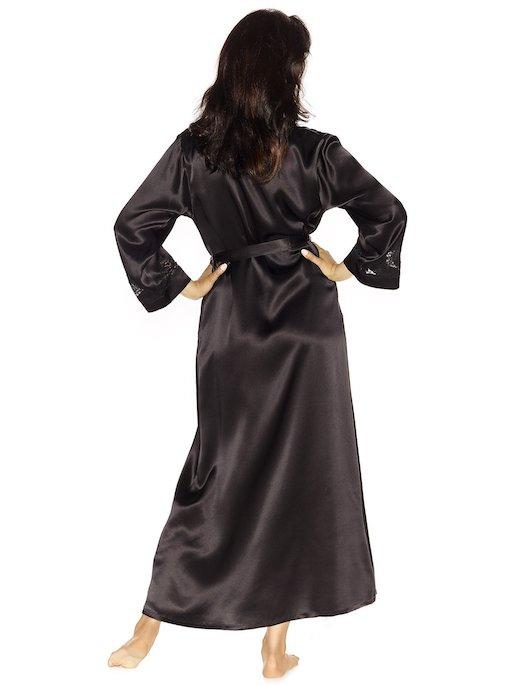 NKimode Morgan Long Silk Robe SLEEPWEAR - ROBE - ROBE 3 ($201-$300) NK 